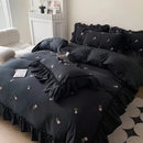 GobekUsa Rose Embroidered Duvet Cover Set, Princess Style