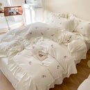 GobekUsa Rose Embroidered Duvet Cover Set, Princess Style