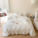 GobekUsa Rose Embroidered Duvet Cover Set, Princess Style