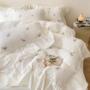 GobekUsa Rose Embroidered Duvet Cover Set, Princess Style