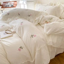GobekUsa Rose Embroidered Duvet Set - Princess Style