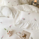 GobekUsa Rose Embroidered Duvet Set - Princess Style