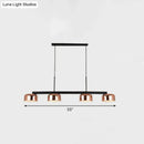 GobekUsa Rose Gold Metal 4-Light Pendant Island Fixture for Minimalist Dining Room