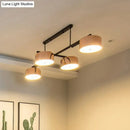 GobekUsa Rose Gold Metal 4-Light Pendant Island Fixture for Minimalist Dining Room