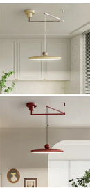 GobekUsa Rotatable Nordic LED Pendant Light - Cream Iron Chandelier