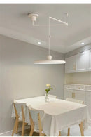 GobekUsa Rotatable Nordic LED Pendant Light - Cream Iron Chandelier