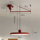 GobekUsa Rotatable Nordic LED Pendant Light - Cream Iron Chandelier