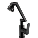 Modern matte black rotating dual-mode faucet kitchen mechanical arm by Decorbites