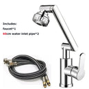 Modern matte black rotating dual-mode faucet kitchen mechanical arm by Decorbites