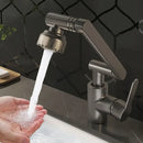 Modern matte black rotating dual-mode faucet kitchen mechanical arm by Decorbites