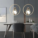 GobekUsa Rotating Gold Ring Pendant Light
