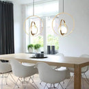 GobekUsa Rotating Gold Ring Pendant Light