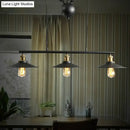 GobekUsa Rustic 3-Head Pendant Light with Black Flared Shade, Pulley and Metallic Finish - Perfect for Your Dining Room Island!