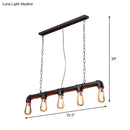 GobekUsa Rustic 5-Light Industrial Iron Plumbing Pipe Pendant for Table and Island