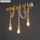 GobekUsa Rustic Bamboo Hanging Lamp with Bare Bulb Design - Dining Room Island Light in Brown