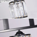 GobekUsa Rustic Black Cylindrical Island Pendant with 3 Lights & Prismatic Crystal, Ideal for Tables