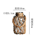 GobekUsa Rustic Hanging Glass Vase with Hemp Rope