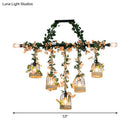 GobekUsa Rustic Iron Birdcage Island Light for Dining Room Ceilings - Suspended Lighting Fixture