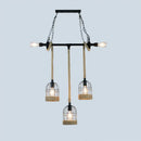 GobekUsa Rustic Iron Birdcage Island Light for Dining Room Ceilings - Suspended Lighting Fixture