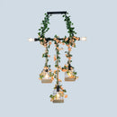 GobekUsa Rustic Iron Birdcage Island Light for Dining Room Ceilings - Suspended Lighting Fixture