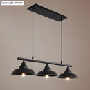 GobekUsa Rustic Metal 3-Head Hanging Ceiling Light - Lid Shaped Bistro Island Lamp in Dark Coffee