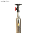 GobekUsa Rustic Single Light Semi Flushmount with Glass Shade - Bottle Design