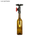 GobekUsa Rustic Single Light Semi Flushmount with Glass Shade - Bottle Design