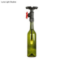 GobekUsa Rustic Single Light Semi Flushmount with Glass Shade - Bottle Design