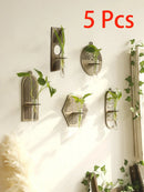 GobekUsa Rustic Wood Wall Vase for Greenery
