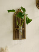 GobekUsa Rustic Wood Wall Vase for Greenery