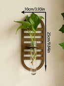 GobekUsa Rustic Wood Wall Vase for Greenery