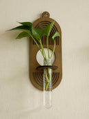 GobekUsa Rustic Wood Wall Vase for Greenery