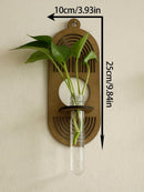 GobekUsa Rustic Wood Wall Vase for Greenery