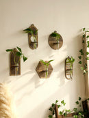 GobekUsa Rustic Wood Wall Vase for Greenery