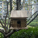 Rustic wooden birdhouse for small birds garden decor by Decorbites