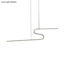 GobekUsa S-Shape Island Pendant Metal Ceiling Lamp in Warm/White Light - Modern Design