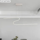 GobekUsa S-Shape Island Pendant Metal Ceiling Lamp in Warm/White Light - Modern Design