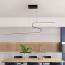 GobekUsa S-Shape Island Pendant Metal Ceiling Lamp in Warm/White Light - Modern Design