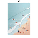 GobekUsa Serene Beach Watercolor Canvas Art Print