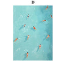 GobekUsa Serene Beach Watercolor Canvas Art Print