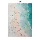 GobekUsa Serene Beach Watercolor Canvas Art Print