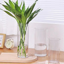 Ribbed shatterproof clear acrylic flower vase for dining room by Decorbites