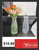 Ribbed shatterproof clear acrylic flower vase for dining room by Decorbites