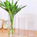 Ribbed shatterproof clear acrylic flower vase for dining room by Decorbites