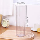 Ribbed shatterproof clear acrylic flower vase for dining room by Decorbites
