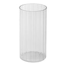 Ribbed shatterproof clear acrylic flower vase for dining room by Decorbites