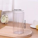 Ribbed shatterproof clear acrylic flower vase for dining room by Decorbites