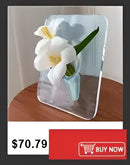 Ribbed shatterproof clear acrylic flower vase for dining room by Decorbites