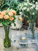 Shatterproof tall transparent acrylic flower vase living room decor by Decorbites
