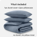 GobekUsa Silky Cooling Duvet Cover Set, 3pcs Full/Queen/King